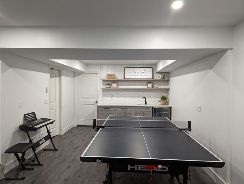basement finishing for exta rooms and comfort